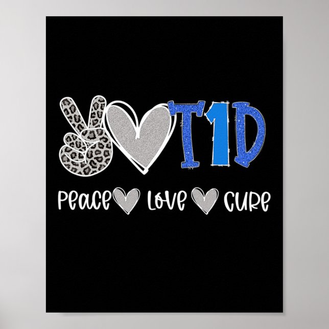 Liebe des Friedens Behandlung Typ 1 Diabetes Poster (Vorne)
