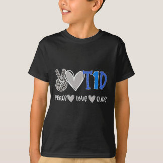 Liebe des Friedens Behandlung Typ 1 Diabetes T-Shirt