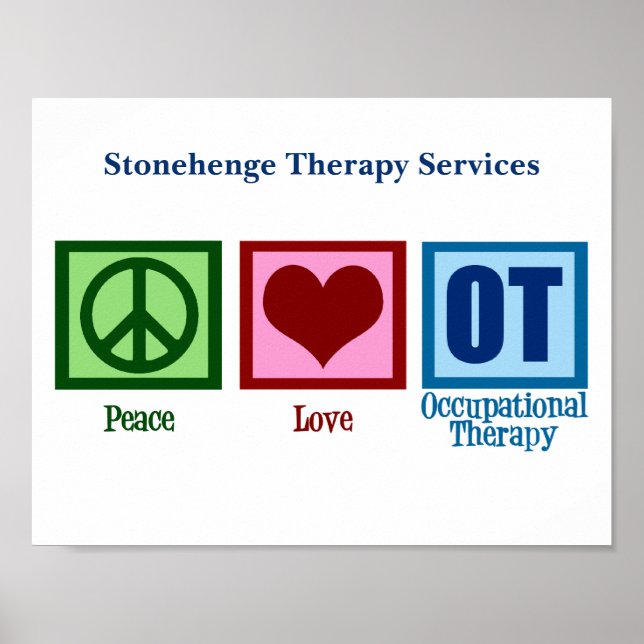 Liebe des Friedens bei der Arbeitstherapie Poster (Vorne)