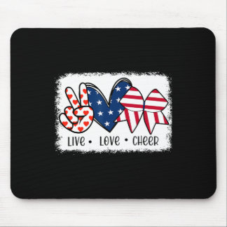Liebe des Friedens bejubelt US-Flagge 4. Juli Chee Mousepad