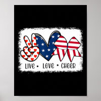 Liebe des Friedens bejubelt US-Flagge 4. Juli Chee
