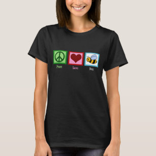 Liebe des Friedens Bienen Frauen dunkel T-Shirt