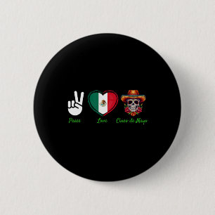 Liebe des Friedens Cinco De Mayo Button