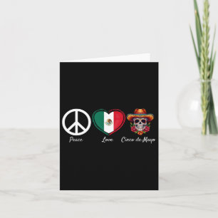 Liebe des Friedens Cinco De Mayo - Mexikanisch 5 Karte
