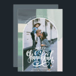 Liebe des Friedens | Happy Hanukkah Foto Dankeskarte<br><div class="desc">Feiern Sie den Geist von Hanukkah mit Freunden und Familie mit unseren prächtigen Fotokarten. Moderne Architektur und modernes Schriftzeichen. Ein Foto vorne mit Raum auf der Rückseite für Ihren persönlichen Gruß. Fügen Sie diesem Design Ihre benutzerdefinierte Formulierung hinzu, indem Sie die Felder "Diese Designvorlage bearbeiten" auf der rechten Seite des...</div>