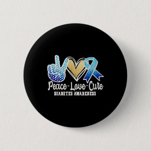 Liebe des Friedens Heilung der Diabetes Button