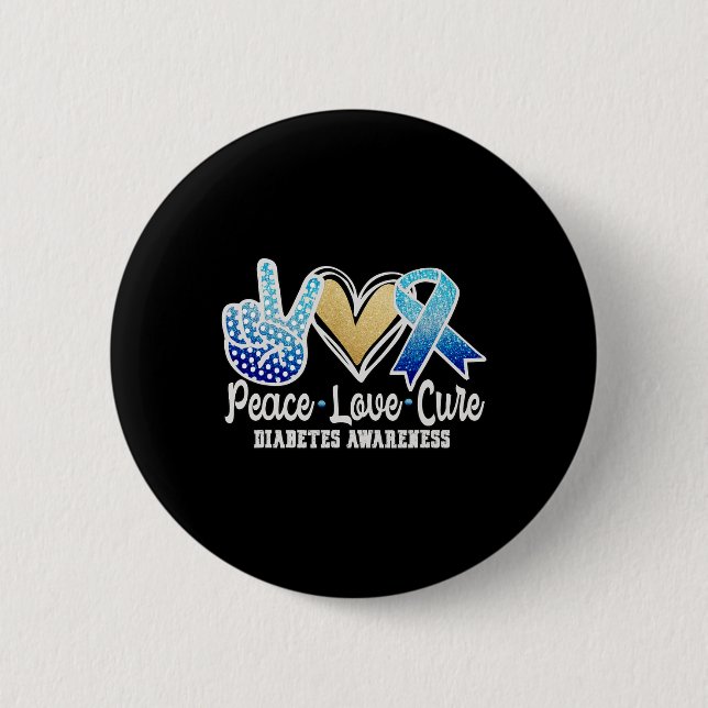 Liebe des Friedens Heilung der Diabetes Button (Vorderseite)