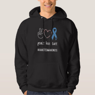 Liebe des Friedens Heilung Diabetiker Hoodie