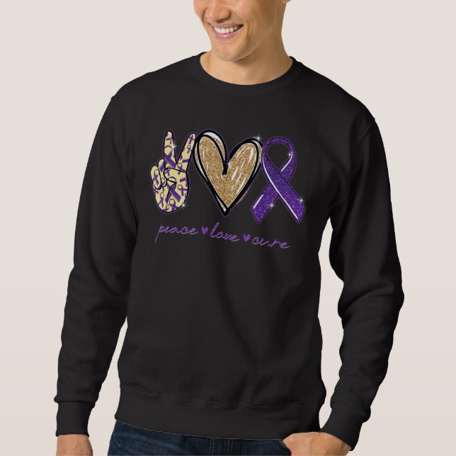 Liebe des Friedens Heilung Epilepsie Bewusstsein R Sweatshirt (Vorderseite)