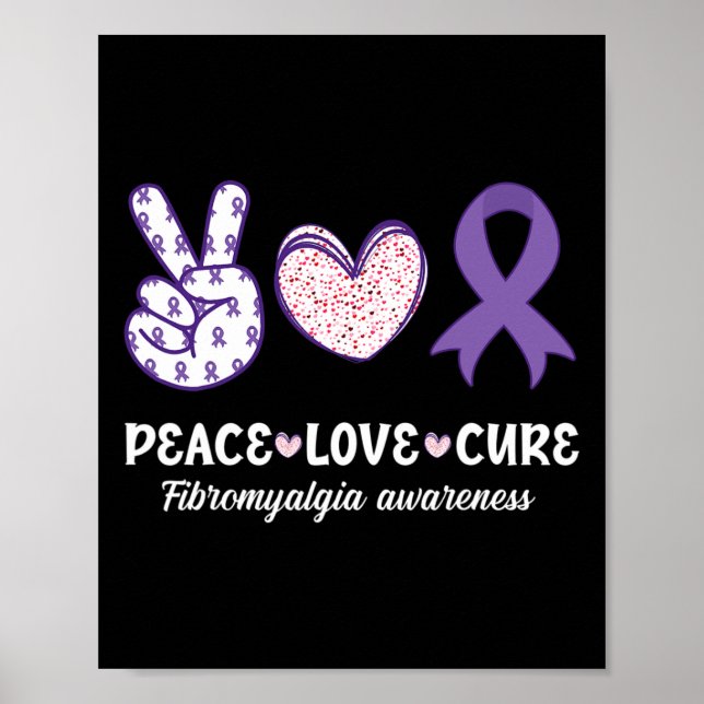 Liebe des Friedens Heilung Fibromyalgie Aufklärung Poster (Vorne)