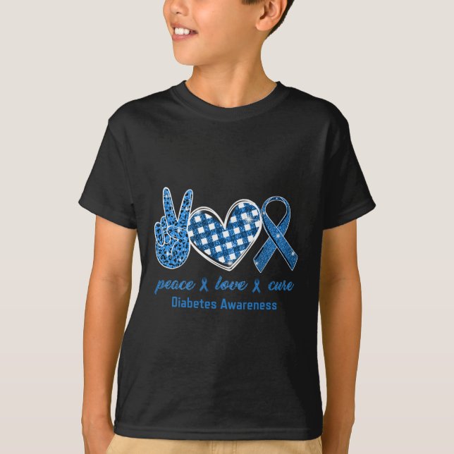 Liebe des Friedens Heilung Leoparden Diabetes Bewu T-Shirt (Vorderseite)