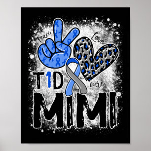 Liebe des Friedens Heilung Typ 1 Diabetes Aufkläru Poster