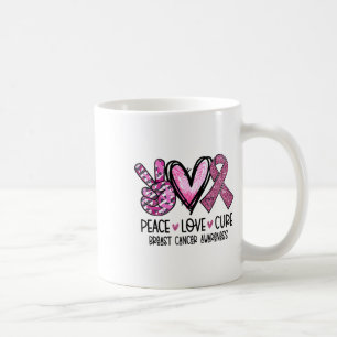 Liebe des Friedens Heilung von rosa Ribbon Krebs B Kaffeetasse