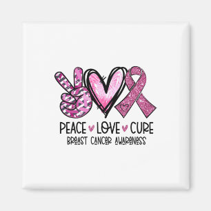Liebe des Friedens Heilung von rosa Ribbon Krebs B Magnet