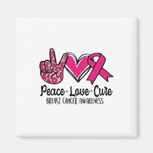 Liebe des Friedens Heilung von rosa Ribbon Krebs B Magnet