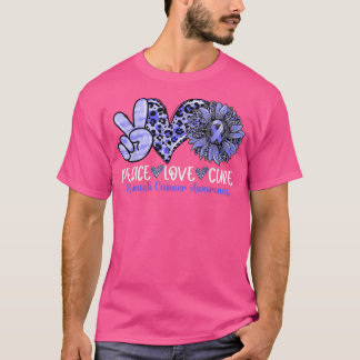 Liebe des Friedens Heilung von Sonnenblumen Leopar T-Shirt