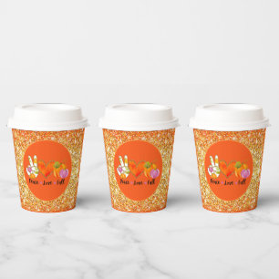 Liebe des Friedens Herbst Herbst Farbe anpassen Pappbecher