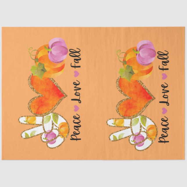 Liebe des Friedens Herbst Herbst Farbe anpassen Seidenpapier (Vorderseite)