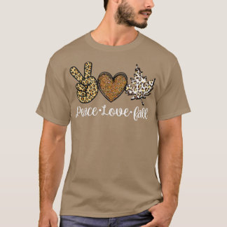Liebe des Friedens Herbst Leopard Herbst Dankeschö T-Shirt