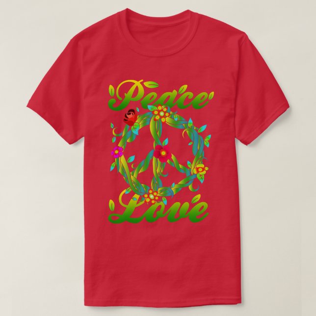 Liebe des Friedens Hippie T-Shirt (Design vorne)