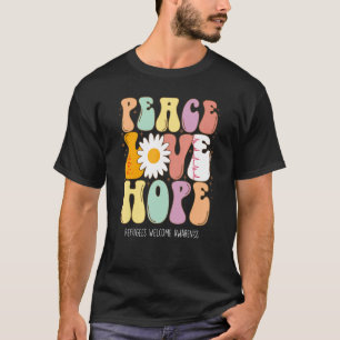 Liebe des Friedens Hoffnung Flüchtlinge willkommen T-Shirt