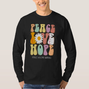 Liebe des Friedens Hoffnung Flüchtlinge willkommen T-Shirt
