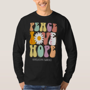 Liebe des Friedens Hoffnung Neuroblastoma Bewussts T-Shirt