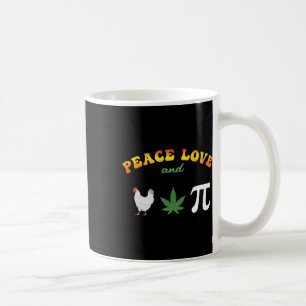 Liebe des Friedens Hühnerpot-Pi-Tag Kaffeetasse
