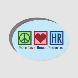 Liebe des Friedens Humanressourcen Auto Magnet