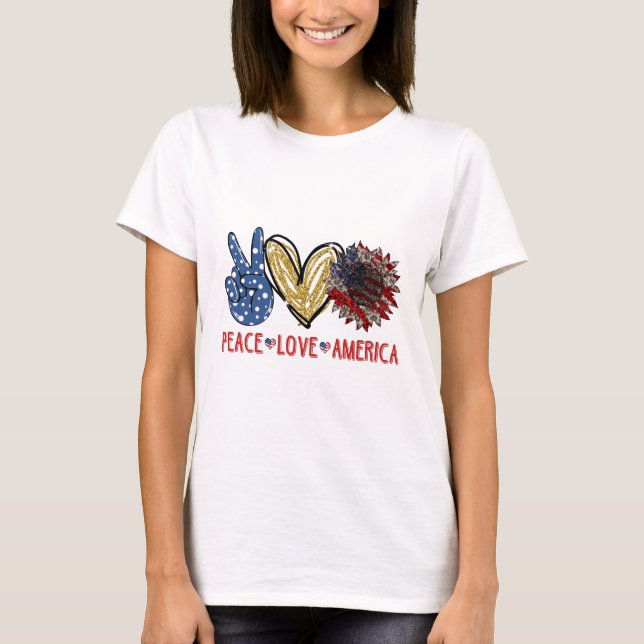 Liebe des Friedens in Amerika T-Shirt (Vorderseite)