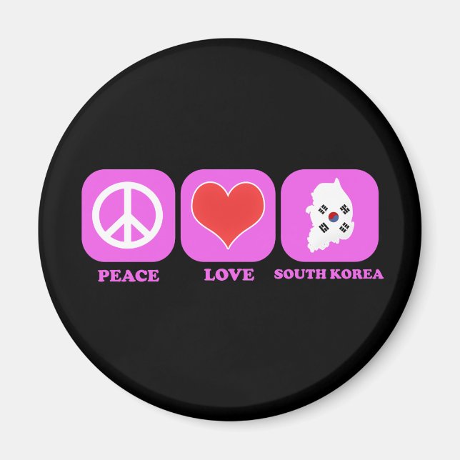 Liebe des Friedens in Südkorea Magnet (Vorne)