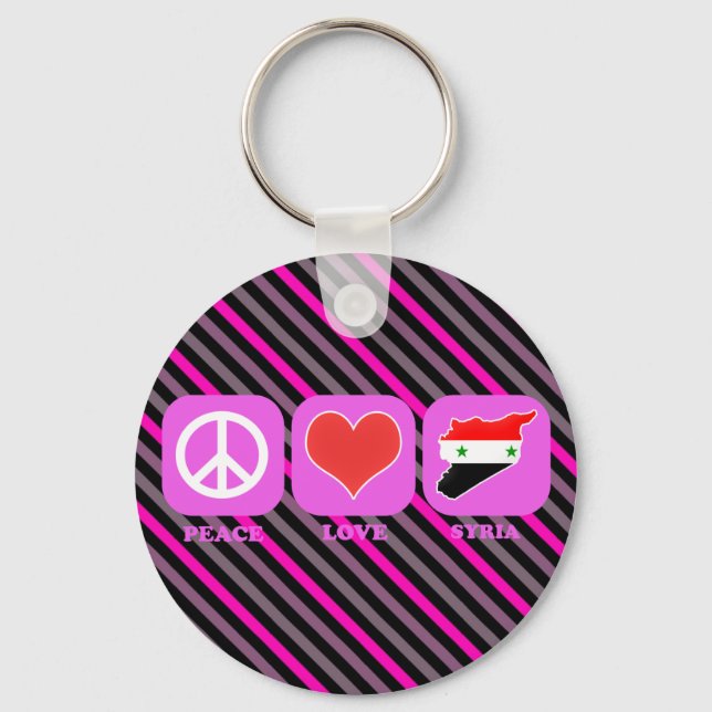 Liebe des Friedens in Syrien Schlüsselanhänger (Vorderseite)