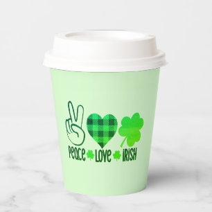 Liebe des Friedens Irish-60682 Pappbecher