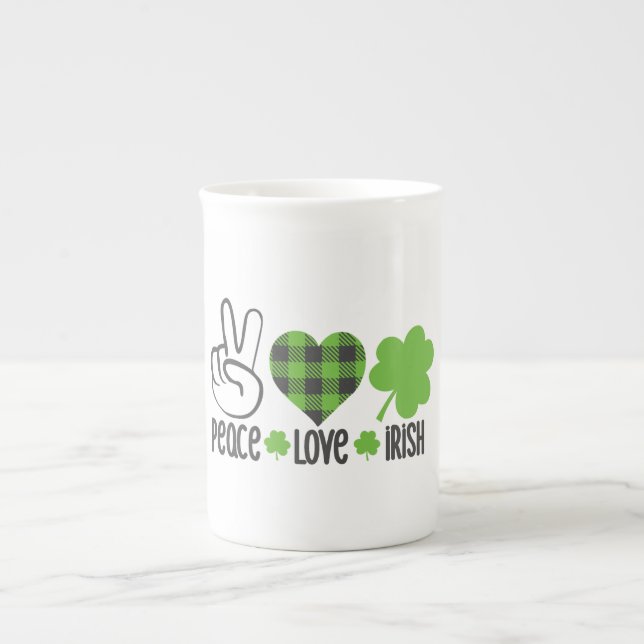 Liebe des Friedens Irish-60682 Prozellantasse (Vorderseite)