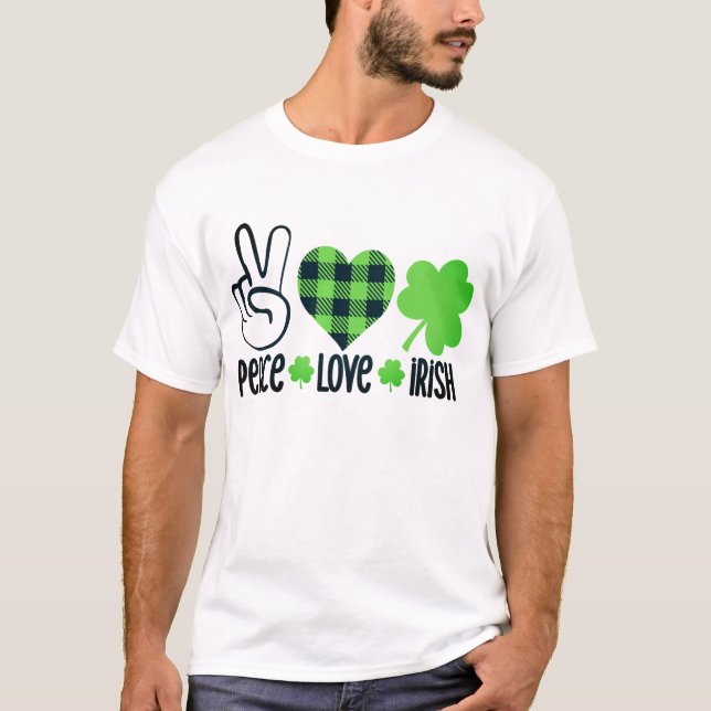 Liebe des Friedens Irish-60682 T-Shirt (Vorderseite)