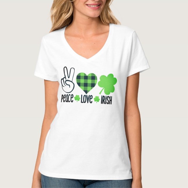 Liebe des Friedens Irish-60682 T-Shirt (Vorderseite)