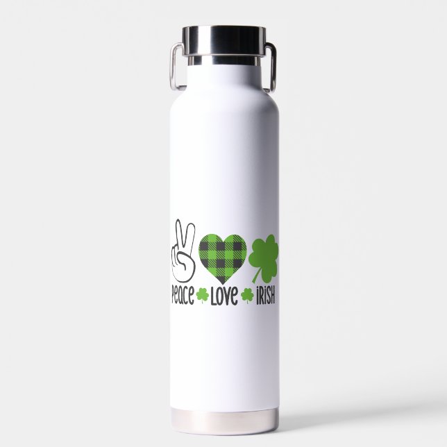 Liebe des Friedens Irish-60682 Trinkflasche (Vorne)