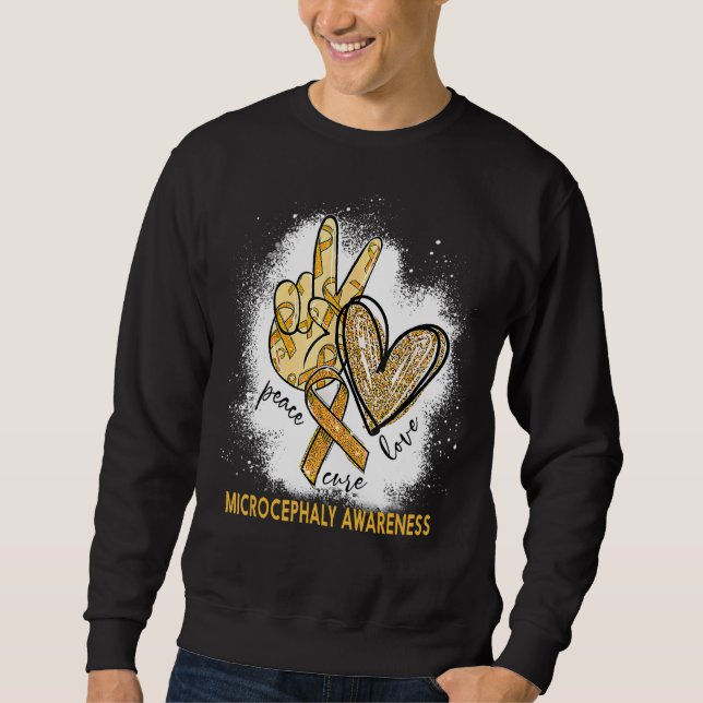 Liebe des Friedens Kur gebleicht Mikrozephalie Bew Sweatshirt (Vorderseite)