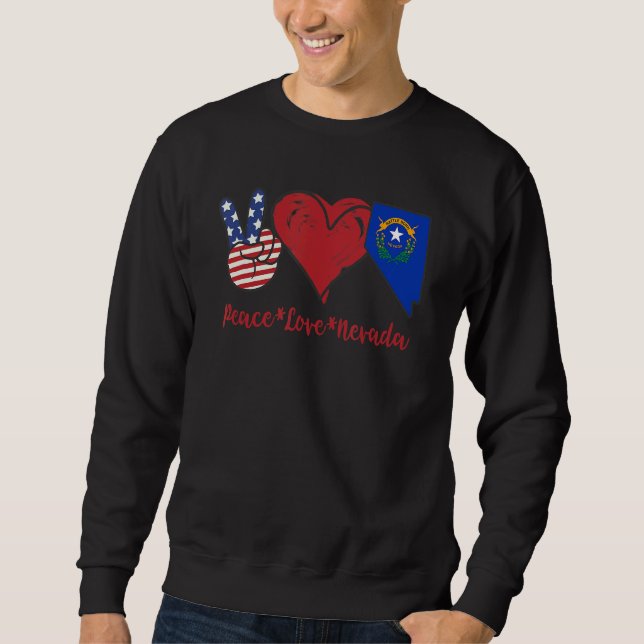 Liebe des Friedens Nevada Sweatshirt (Vorderseite)