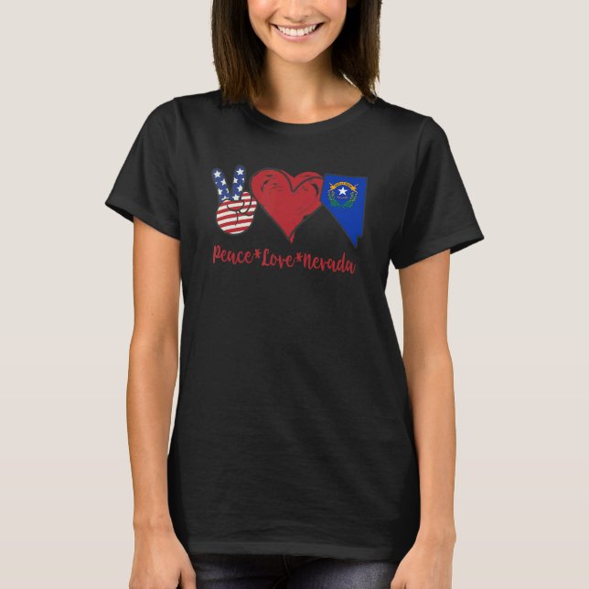 Liebe des Friedens Nevada T-Shirt (Vorderseite)