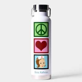 Liebe des Friedens Pflege Niedlicher Personalisier Trinkflasche