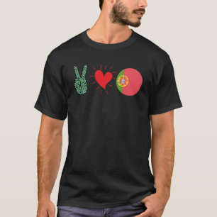Liebe des Friedens Portugal Flagge Portugiesischer T-Shirt
