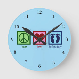 Liebe des Friedens Runde Wanduhr