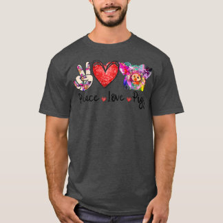 Liebe des Friedens Schweine Funny Pig Lover Bauer T-Shirt