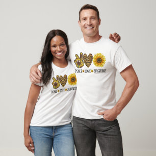 Liebe des Friedens Sonnenschein, Sonnenblume, Blum T-Shirt