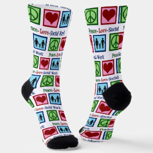 Liebe des Friedens Sozialarbeit Niedlich Sozialarb Socken