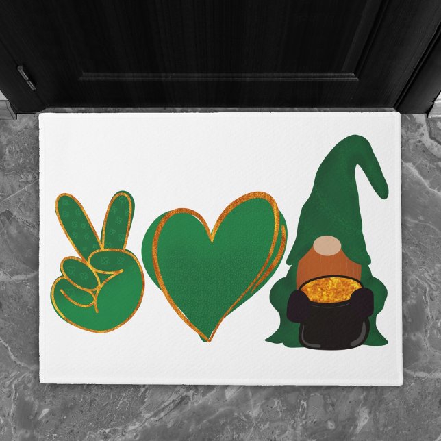 Liebe des Friedens | St Patrick's Day Sublimation Fußmatte (Von Creator hochgeladen)