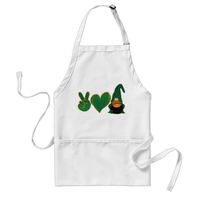 Liebe des Friedens | St Patrick's Day Sublimation Schürze (Vorne)