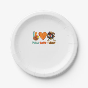 Liebe des Friedens Türkei Gobble trotzen Türkei He Pappteller