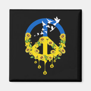 Liebe des Friedens Ukraine Dove Ukraine Sonnenblum Magnet